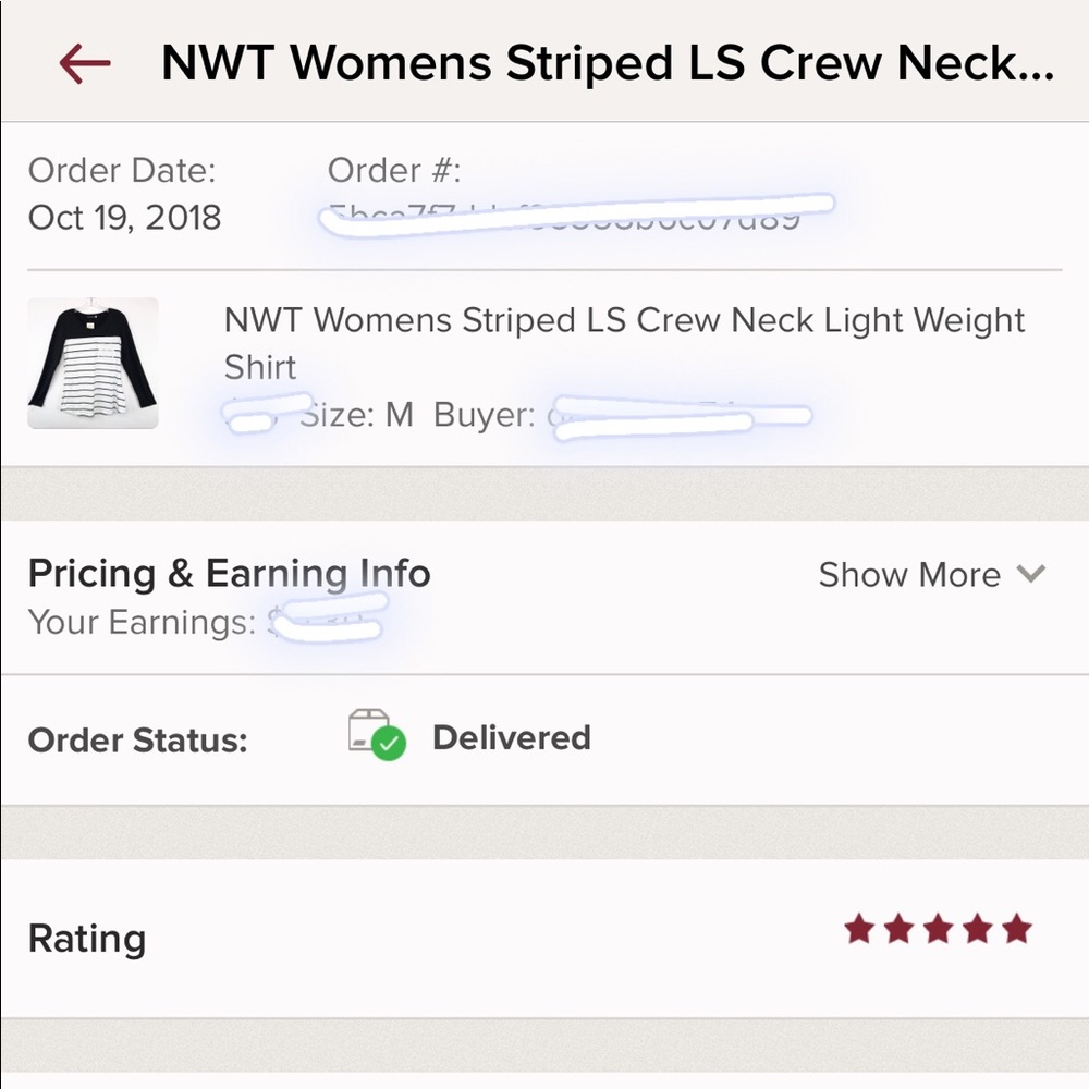 NWT Womens Striped LS Crew Neck Light Weight Shirt - Picture 8 of 8